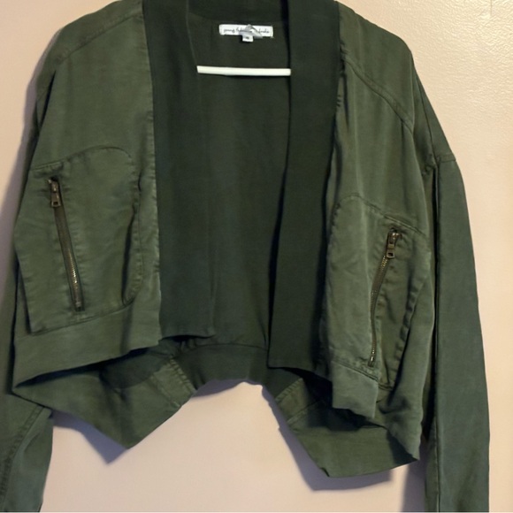 Young Fabulous & Broke Dark Green Utility Jacket - Picture 1 of 3
